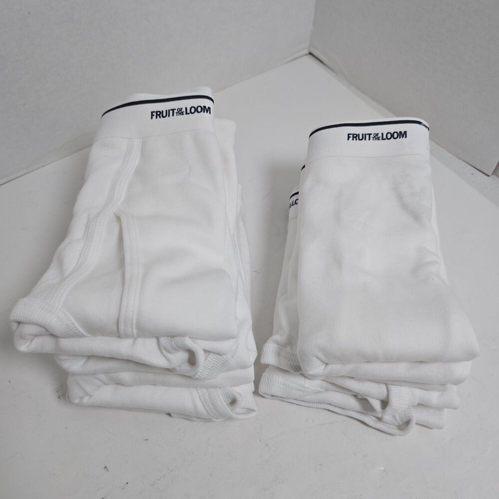 Fruit of the Loom Men's Tagless Briefs Lot/7 2XL 44-46" White RN 13765